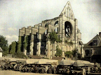 Ruinenkirche, Cuffies, Aisne, Frankreich, 1917
